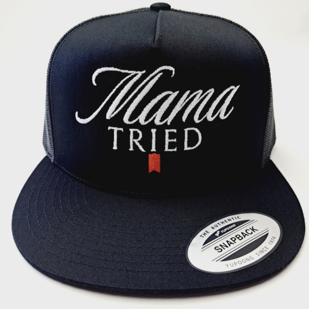 Mama Tried USA Embroidery Retro Vintage Style Trucker Cap Hat Funny Gift Gag Cap - Picture 9 of 15